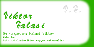 viktor halasi business card